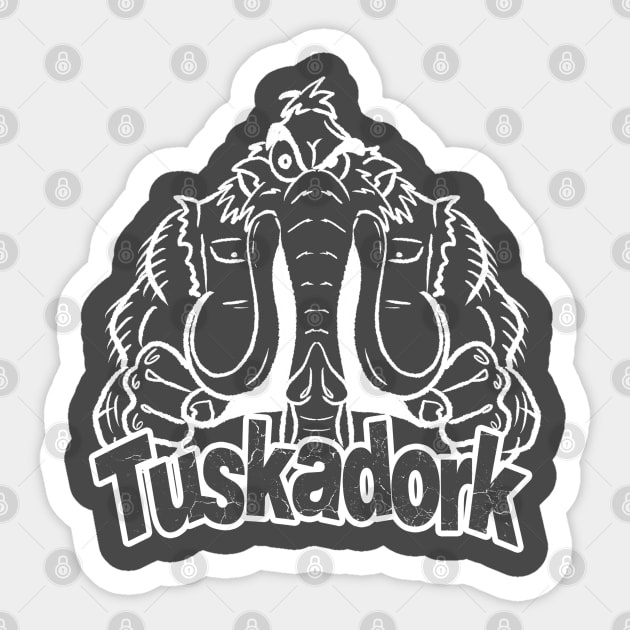 Tuskadork outline Sticker by tuskadork